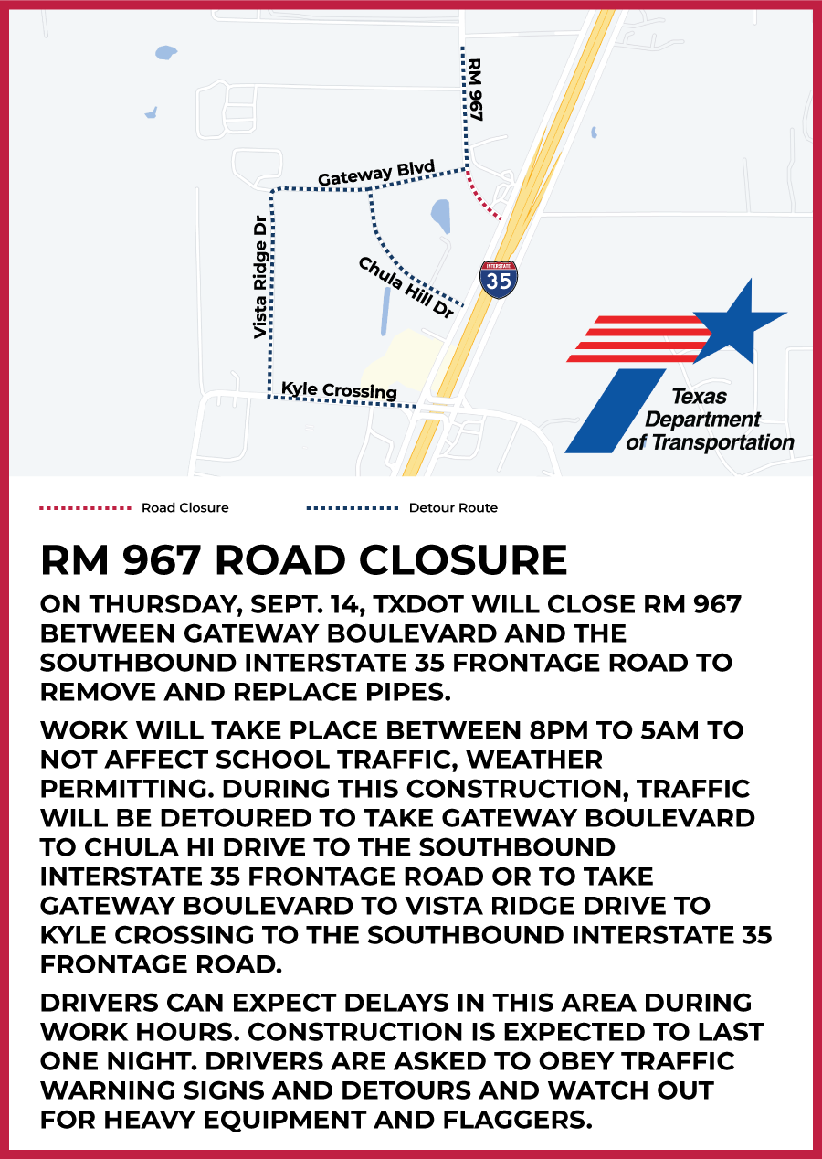 RM 967 Road Closure