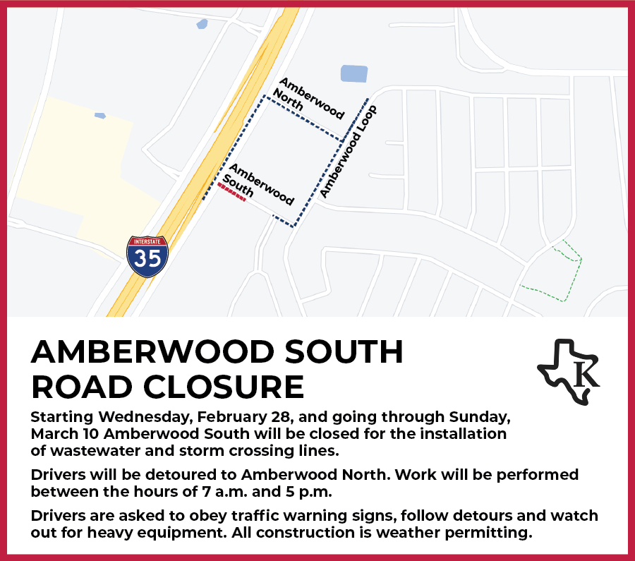 Amberwood South Road Closure