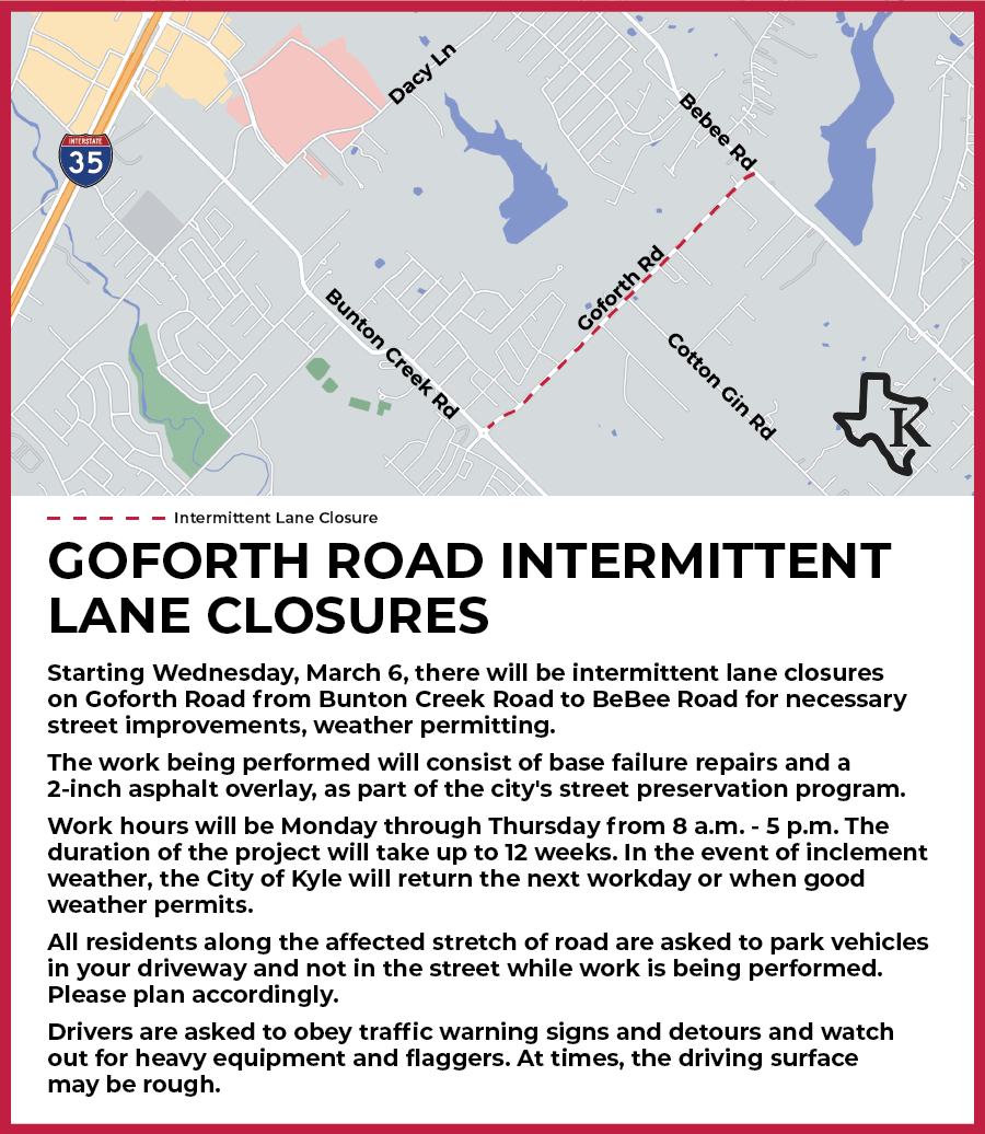 Goforth Road Intermittent Lane Closure