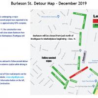Burleson St. Detour Map Dec. 2019