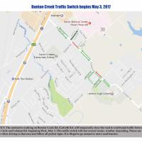 Traffic switch on Bunton Creek Rd. May 3
