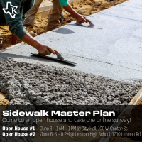 Sidewalk Master Plan Open Houses