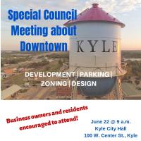 Kyle City Council meeting on Downtown Kyle