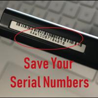 Save Your Serial Numbers
