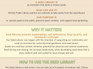 Seed library inf,o, text is the site main text