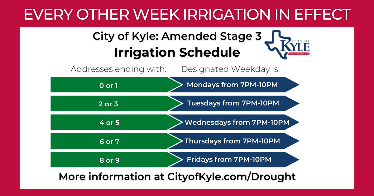 Amended Stage 3 Drought Restriction in Effect starting Sept. 1