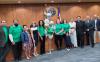 City Council, staff and Economic Development Board members celebrate 15 years during the May 4, 2021 regular Council meeting.