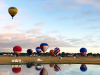 Hot Air Balloons rise over Lake Kyle during the 2018 Pie in the Sky Hot Air Balloon Festival